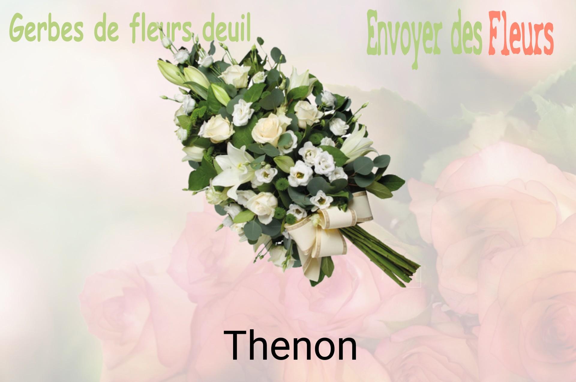 Gerbe de fleurs de deuil livrée à Thenon
